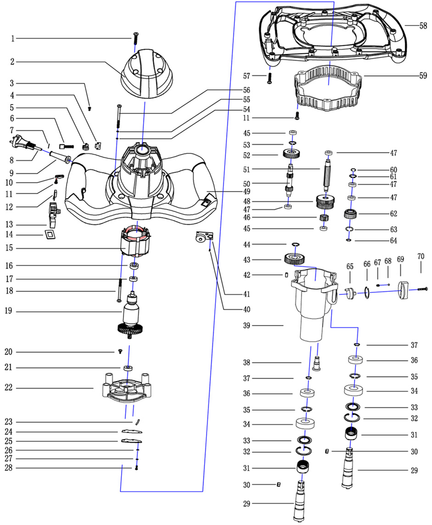 Инструмент [ЗМР-1400 ЭП-3] - разборная схема